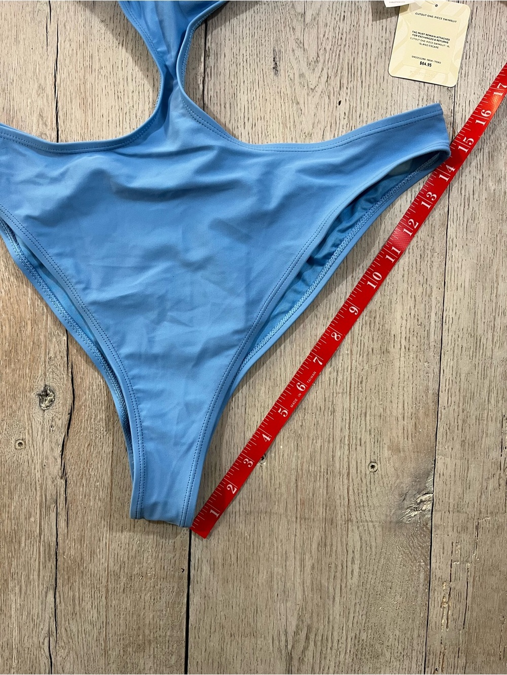 Fabletics Cutout One-Piece Swimsuit Island Escape Blue Size XL NWT - Picture 6 of 11